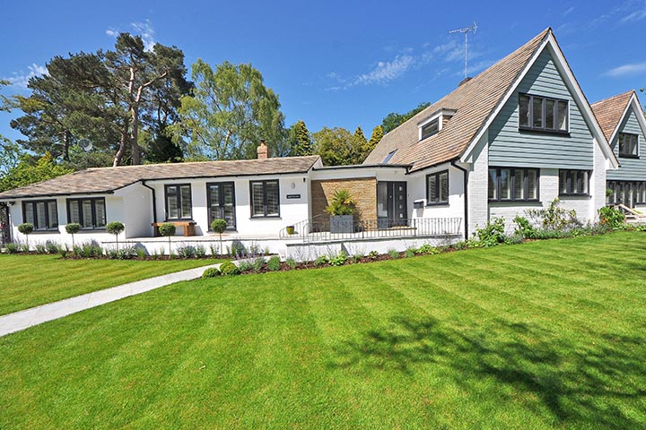 slope front lawn